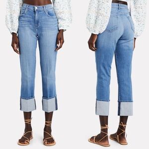 L'Agence Camila Cropped High Rise‎ Jeans Blue Denim Womens Size 30 Stretch USA
